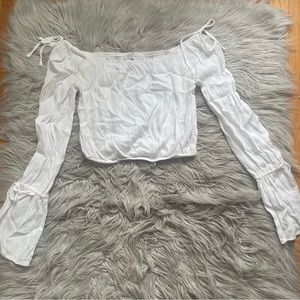Tobi Off-the-shoulder White Blouse